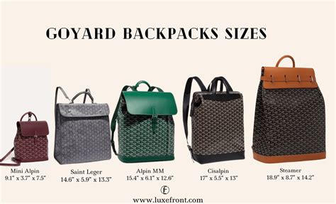 goyard chevron backpack|goyard backpack dimensions.